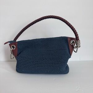 The Sak Navy Crochet Shoulder Bag Boho Everyday Purse